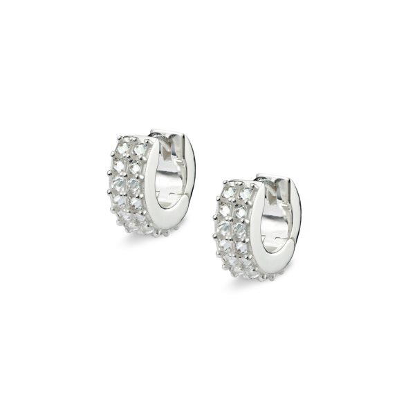 Double Eternity Spike Hoop Earrings