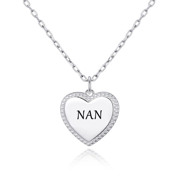 Silver Plated Filigree Heart Nan Necklace