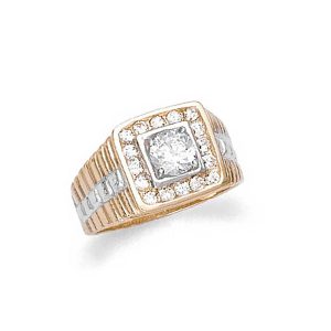 Men's CZ Ring in 9ct Gold