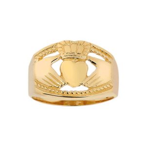 Men's Claddagh Bold Ring in 9ct Gold