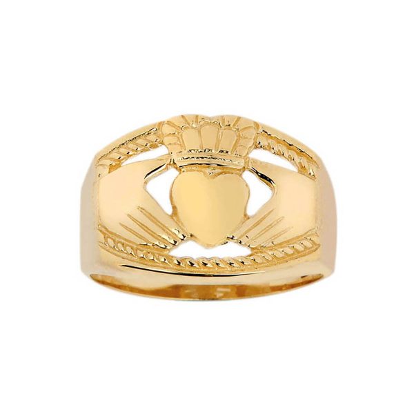 Men's Claddagh Bold Ring in 9ct Gold