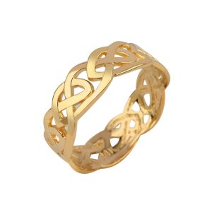 Celtic Trinity Knot Ring in 9ct Gold