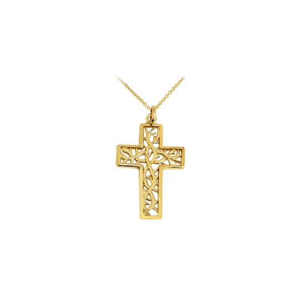 Celtic Cross Trinity Pendant Necklace in 9ct Gold