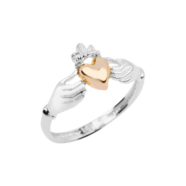 Claddagh Heart Ring in 9ct White Gold