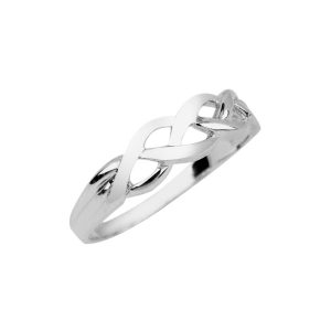 Trinity Weave Ring in 9ct White Gold