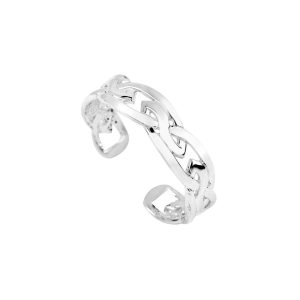 Trinity Toe Ring in 9ct White Gold