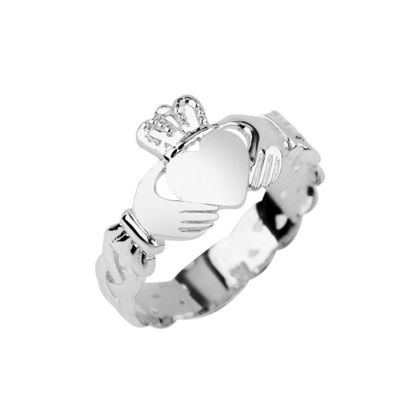 Claddagh Ring in 9ct White Gold