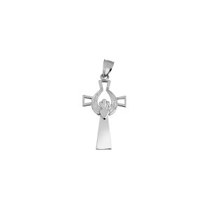 Celtic Cross Pendant Necklace in Sterling Silver