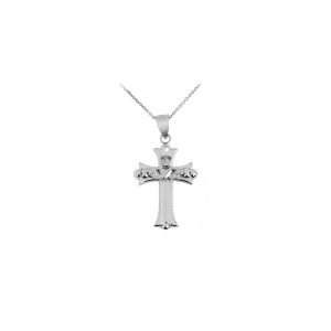 Celtic Cross Pendant Necklace in Sterling Silver