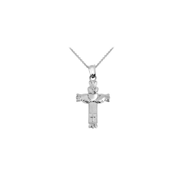 Celtic Cross Pendant Necklace in Sterling Silver