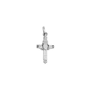 Celtic Cross Irish Pendant Necklace in Sterling Silver