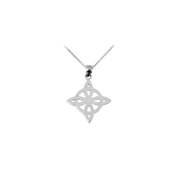 Celtic Irish Trinity Pendant Necklace in Sterling Silver