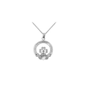 Claddagh Pendant Necklace in Sterling Silver