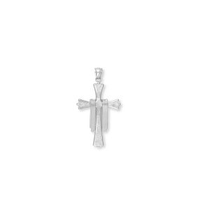 Celtic Cross Pendant Necklace in 9ct White Gold