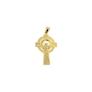 Men's Celtic Cross Pendant Necklace in 9ct Gold