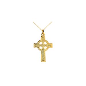 Celtic Cross Pendant Necklace in 9ct Gold