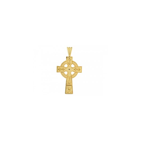 Celtic Cross Pendant Necklace in 9ct Gold