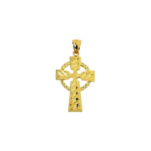 Men's Celtic Cross Pendant Necklace in 9ct Gold