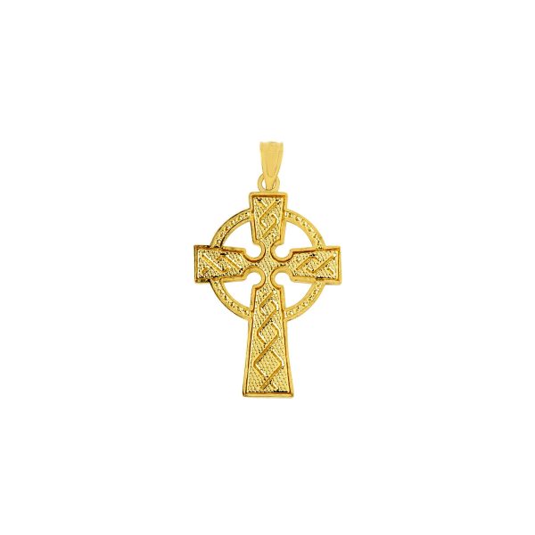 Celtic Cross Pendant Necklace in 9ct Gold