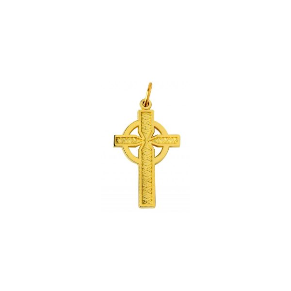 Celtic Cross Pendant Necklace in 9ct Gold