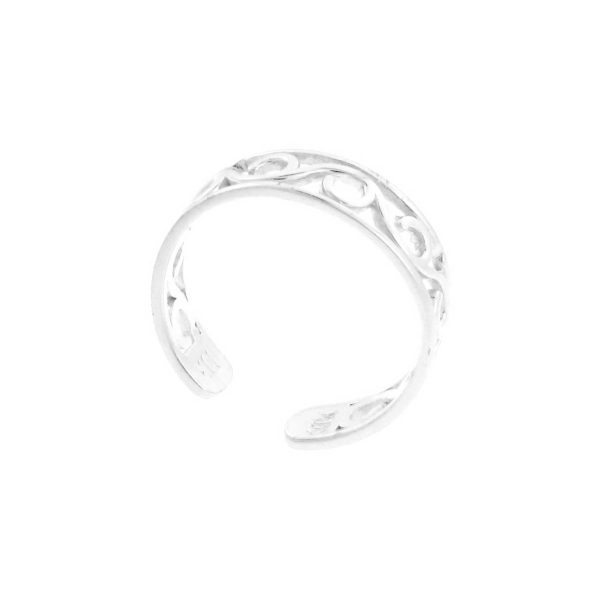 Wave Toe Ring in Sterling Silver