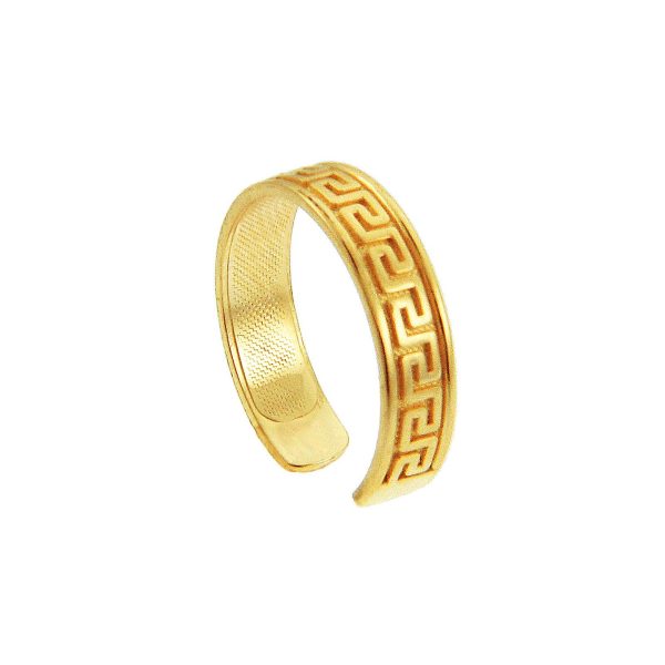 Greek Key Toe Ring in 9ct Gold