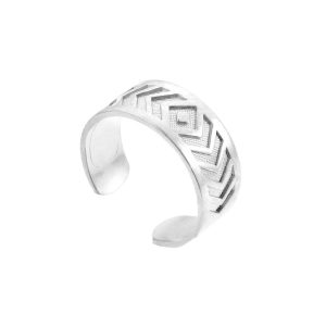 Chevron Toe Ring in 9ct White Gold