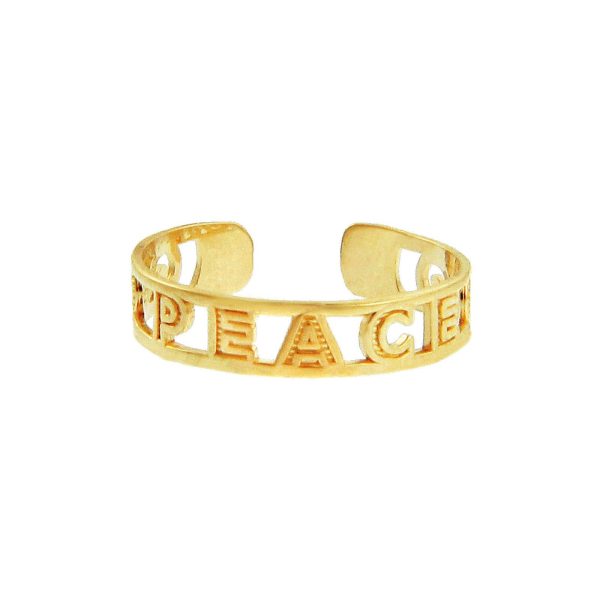 Peace Toe Ring in 9ct Gold