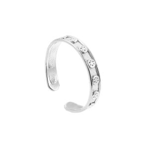 Circular Toe Ring in Sterling Silver