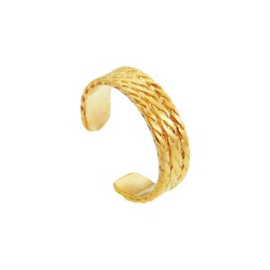 Milgrain Weave Toe Ring in 9ct Gold