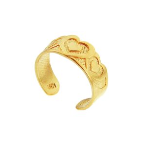 Bold Heart Toe Ring in 9ct Gold