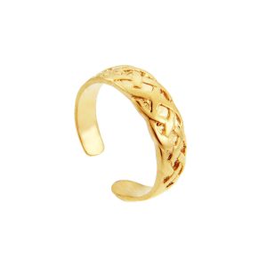 Bold Trinity Knot Toe Ring in 9ct Gold