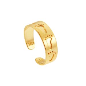 Bold Footprint Toe Ring in 9ct Gold