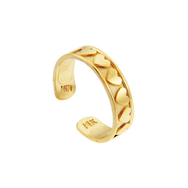 Classy Heart Toe Ring in 9ct Gold