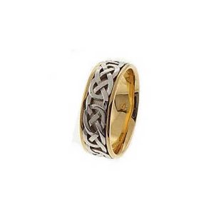 Men's Celtic Trinity Knot Ring in 9ct Two-Tone Gold