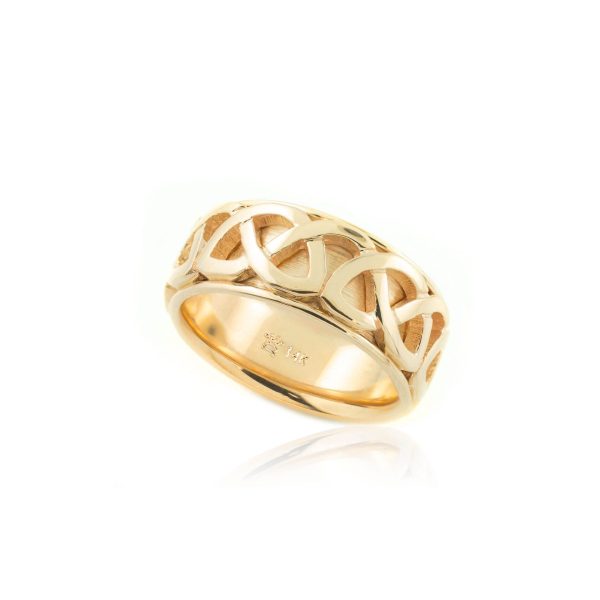 Men's Celtic Knot Weave Ring in 9ct Gold