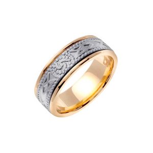 Men's Celtic Ring in 9ct Two-Tone Gold