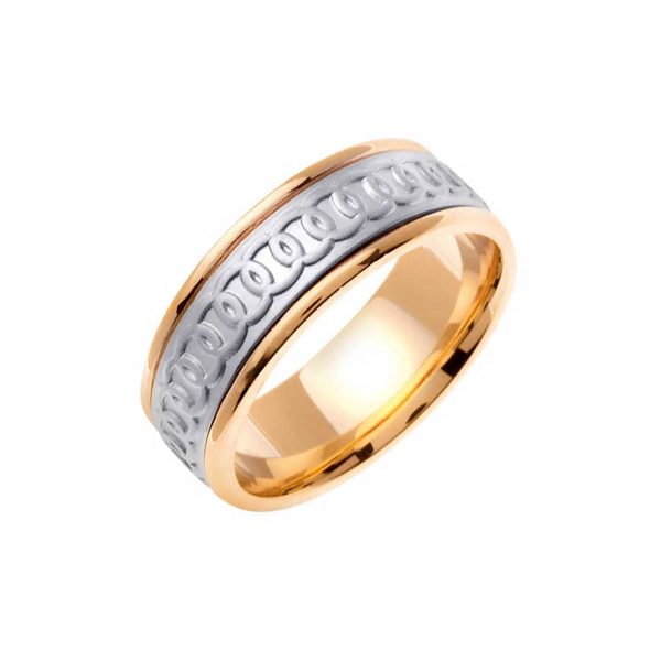 Men's Celtic Circle Ring in 9ct Two-Tone Gold