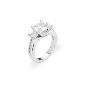 CZ Valencia Diamento Engagement Ring in 9ct White Gold