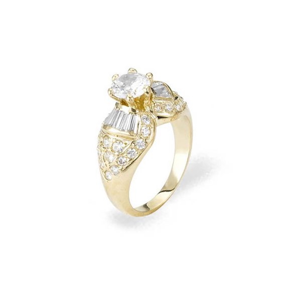 CZ Jacinta Diamento Engagement Ring in 9ct Gold