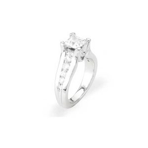 CZ Yamilet Diamento Engagement Ring in 9ct White Gold