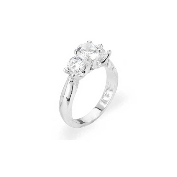 CZ Uma Diamento Engagement Ring in 9ct White Gold