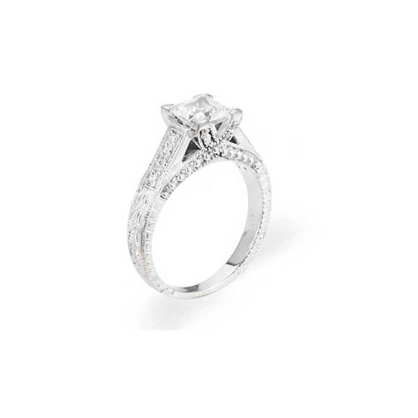 CZ Ginny Diamento Engagement Ring in 9ct White Gold