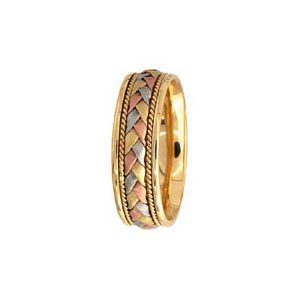 Men's Celtic Ring in 9ct Three-Tone Gold