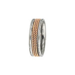 Wedding Ring in 9ct Two-Tone White Gold