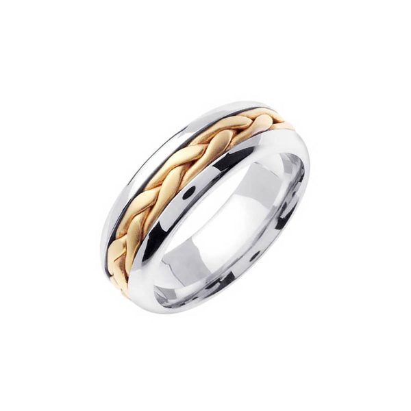 Men's Celtic Ring in 9ct Two-Tone White Gold