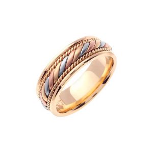 Men's Celtic Ring in 9ct Three-Tone Gold