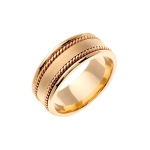 Hand Braided Wedding Ring in 9ct Gold