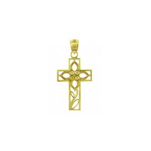 Men's Beauty Cross Pendant Necklace in 9ct Gold