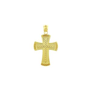 Men's Symbol Cross Pendant Necklace in 9ct Gold